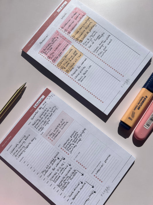 A5 daily planner notepad