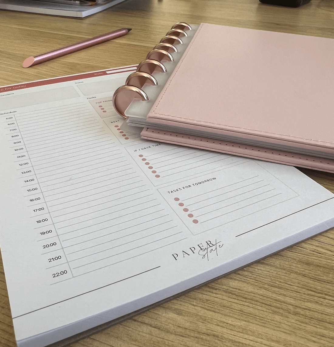 A5 | Discbound | Cover | Clip-On | Vegan leather | BLUSH PINK