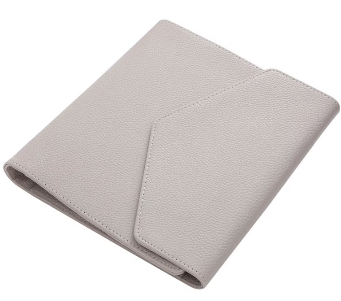 Slate grey A5 6-ring pebble vegan leather planner cover