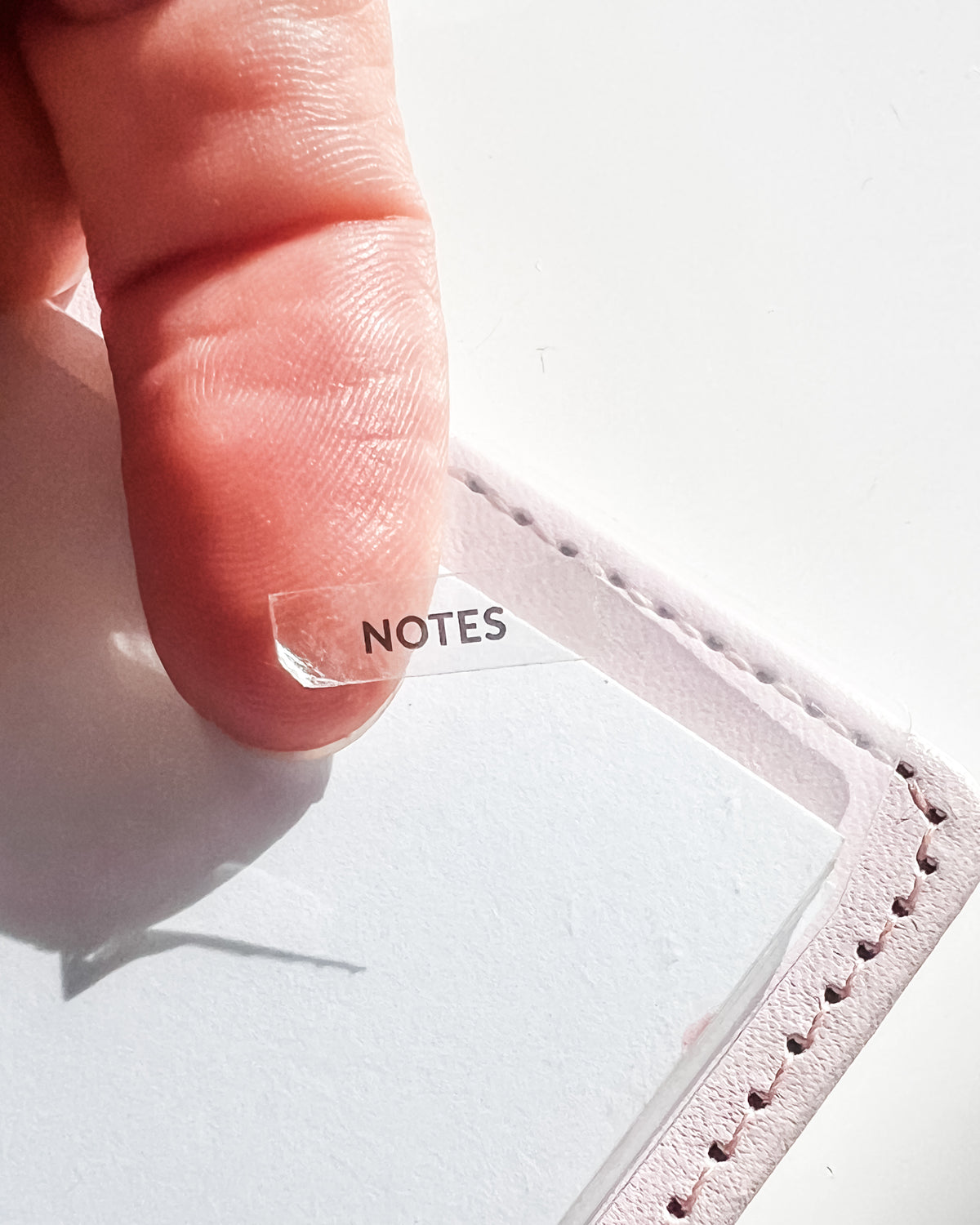 A5 Transparent divider tabs blank with stickers — tab dividers for discbound planners, in use