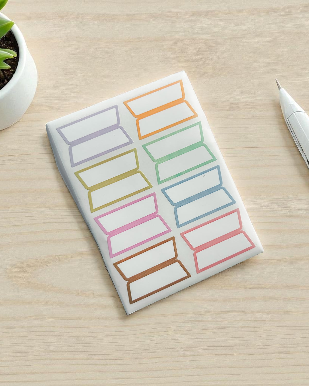 A5 Transparent divider tabs blank with stickers — tab dividers for discbound planners, styled photo