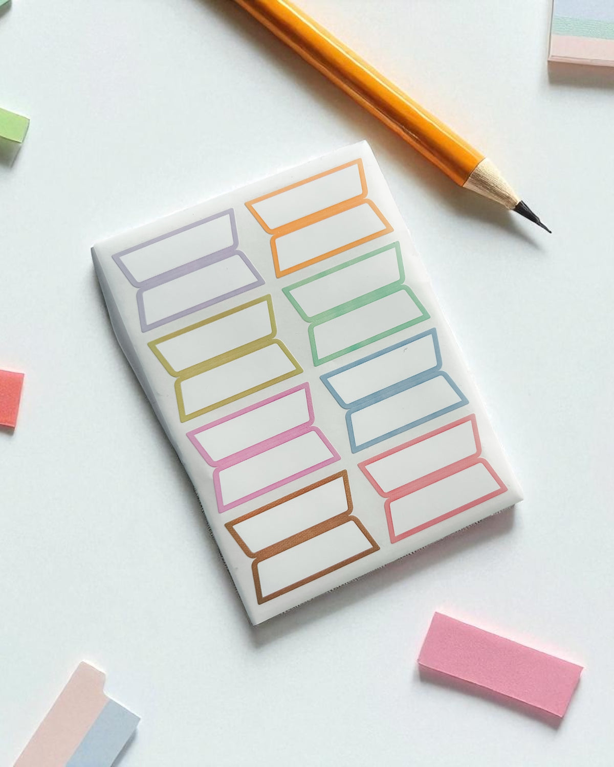 A5 Transparent divider tabs blank with stickers — tab dividers for discbound planners, product photo
