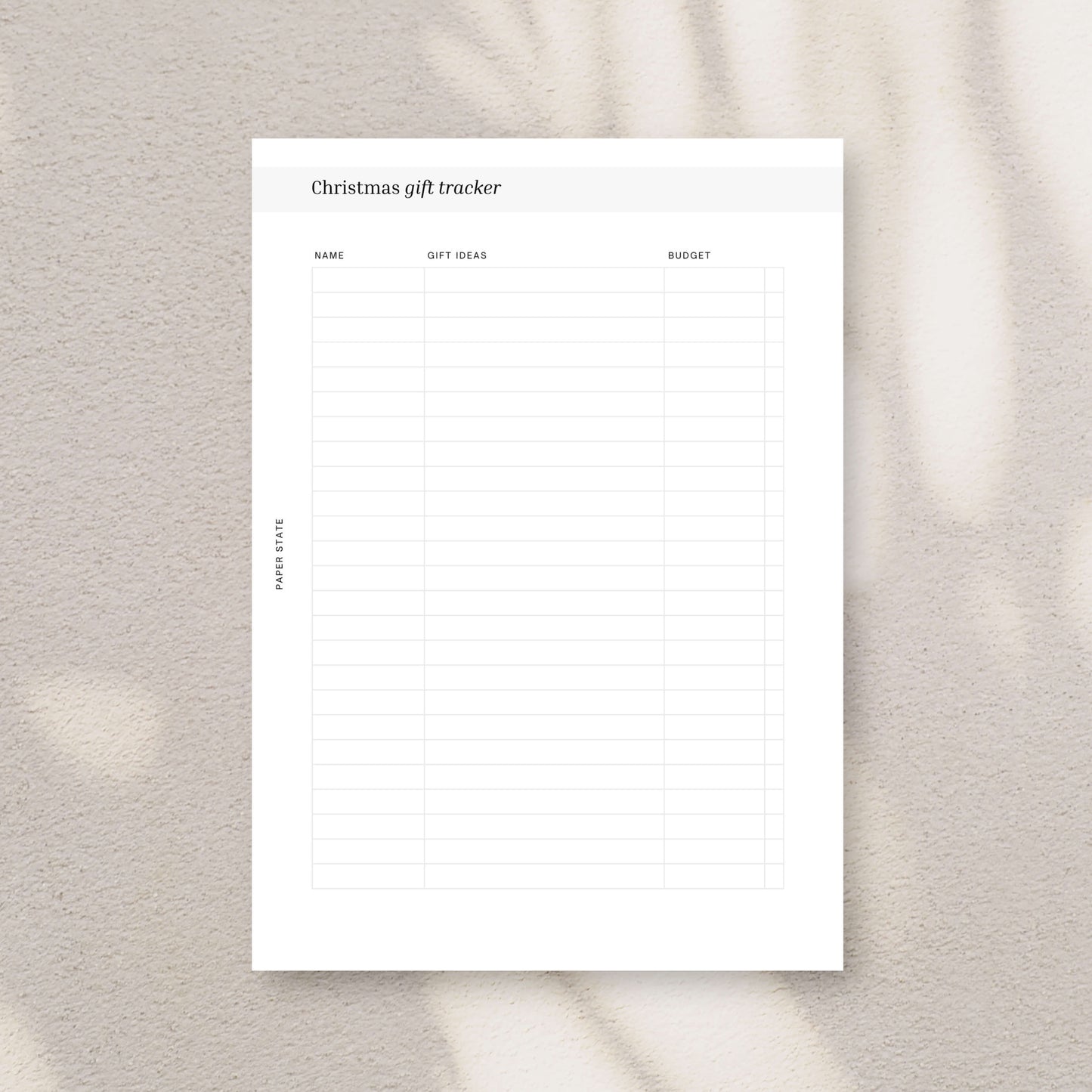 A5 | Ring binder | Insert | CHRISTMAS GIFT TRACKER | 4 sheets | 8 pages