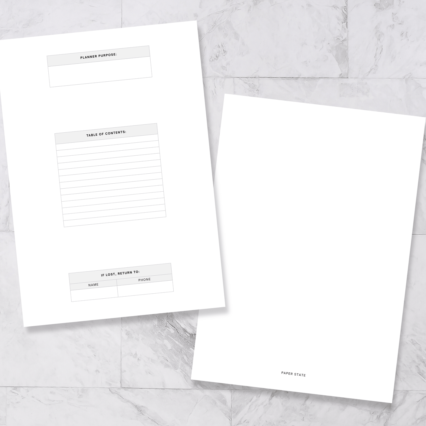 A5 | Discbound | Insert | PLANNER OVERVIEW | 2 sheets