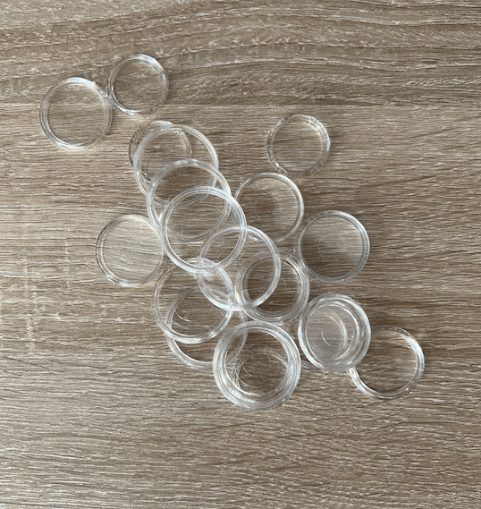 Discbound | Discs | Plastic | Clear | Set of 8 | 24, 28, or 32mm