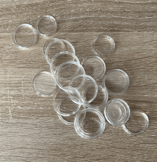 Discbound | Discs | Plastic | Clear | Set of 8 | 24, 28, or 32mm