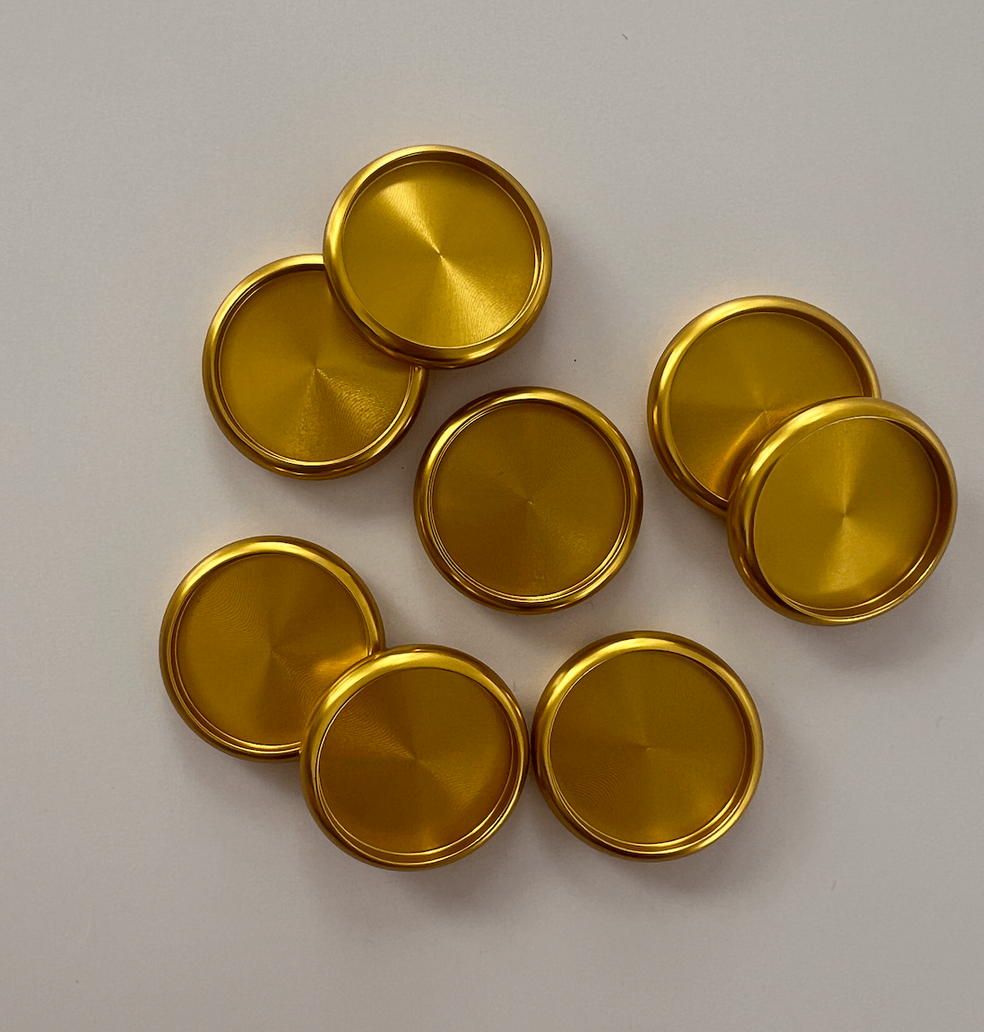 Discbound | Discs | Metal | Gold | Set of 8 | 24, 28, or 32mm
