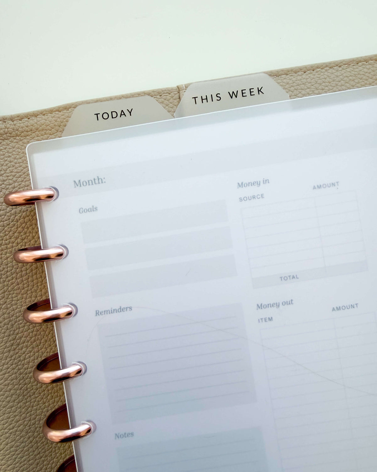 Page finder THIS WEEK — tab dividers for discbound planners, additional view