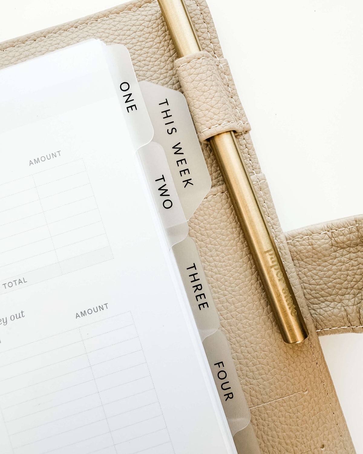 Page finder THIS WEEK — tab dividers for discbound planners, additional view