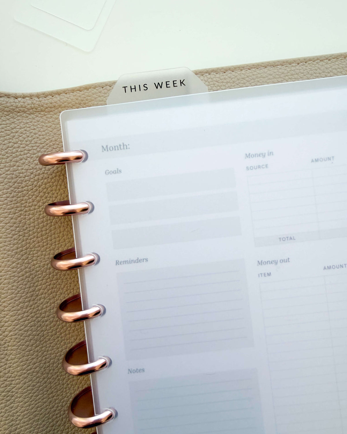Page finder THIS WEEK — tab dividers for discbound planners
