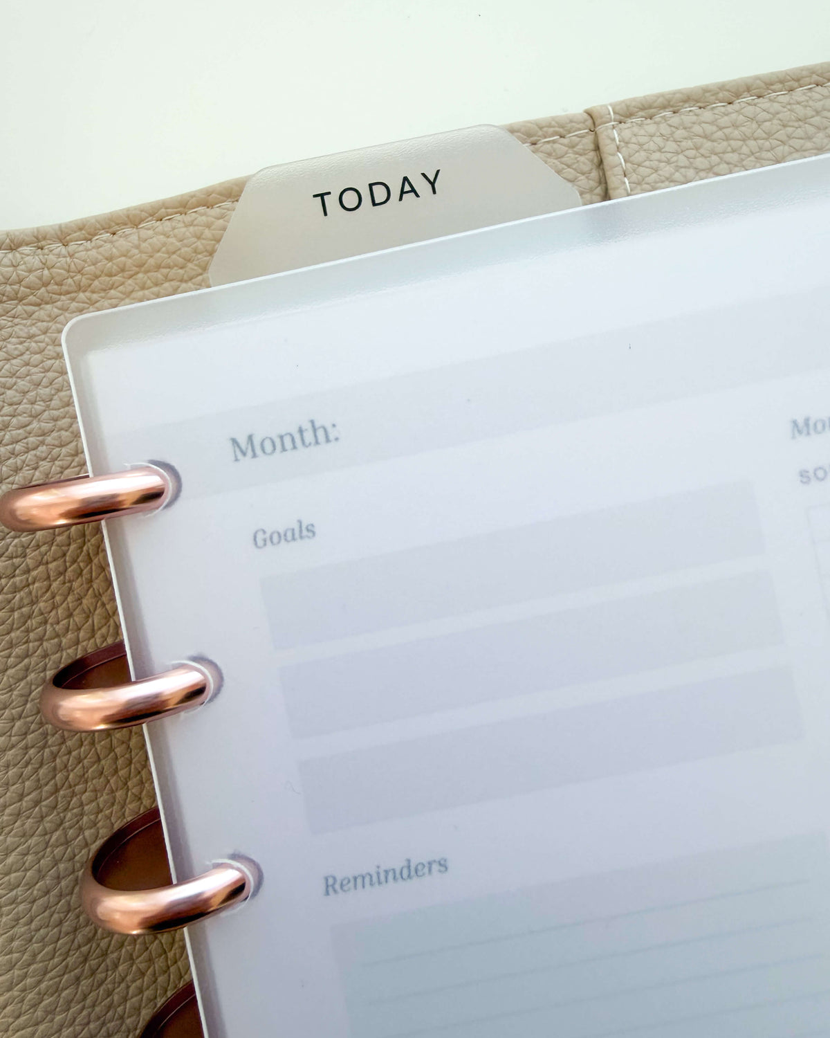 Page finder TODAY — tab dividers for discbound planners, additional view