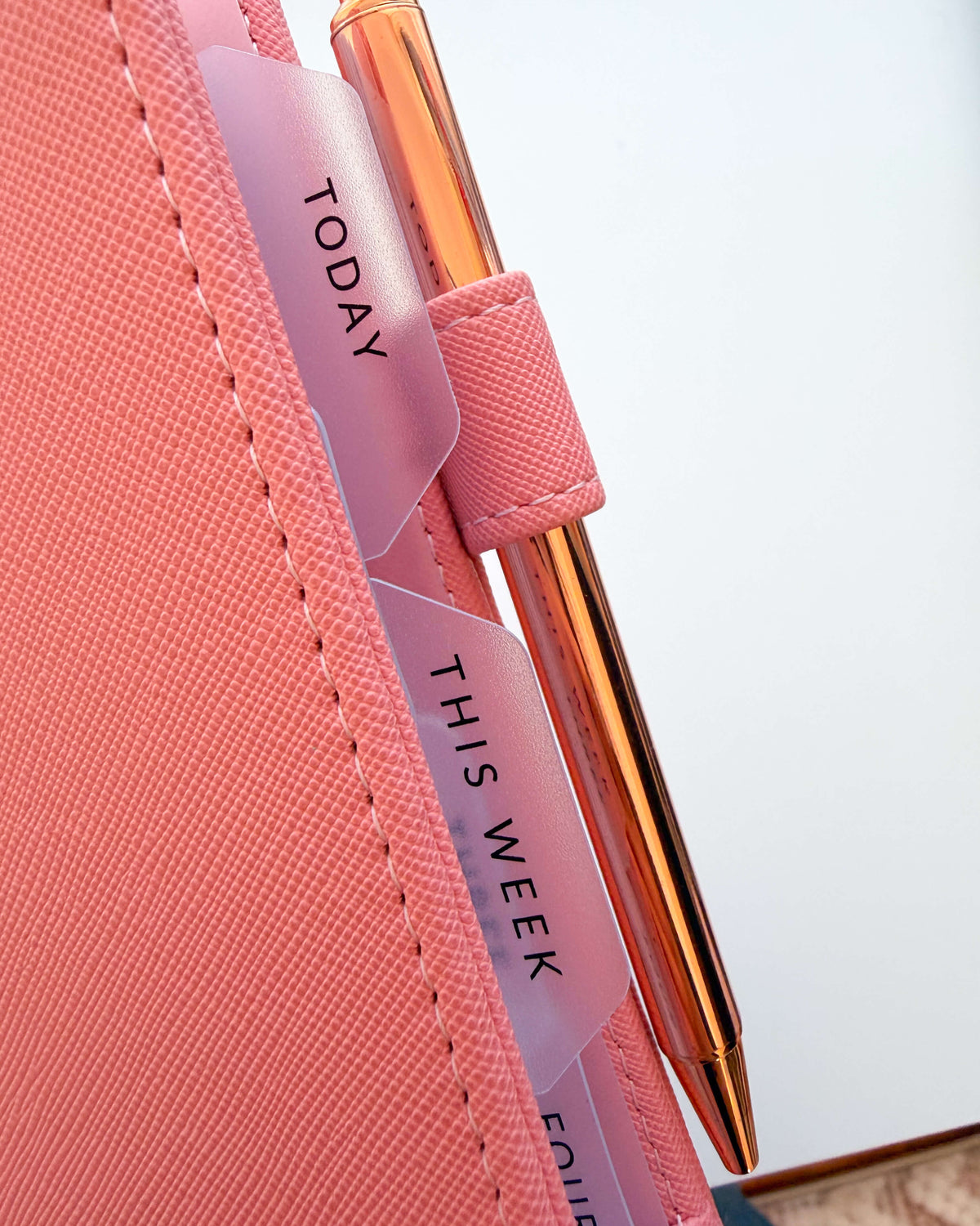 Page finder TODAY — tab dividers for discbound planners, flat lay