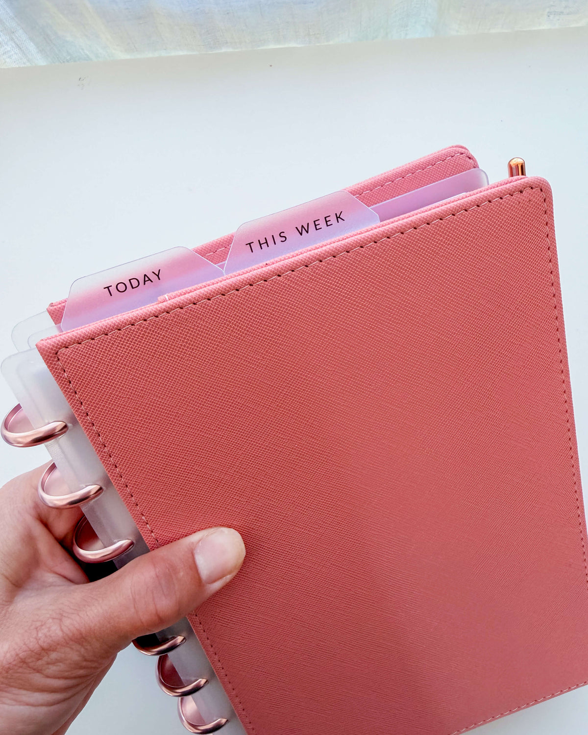 Page finder TODAY — tab dividers for discbound planners, styled photo