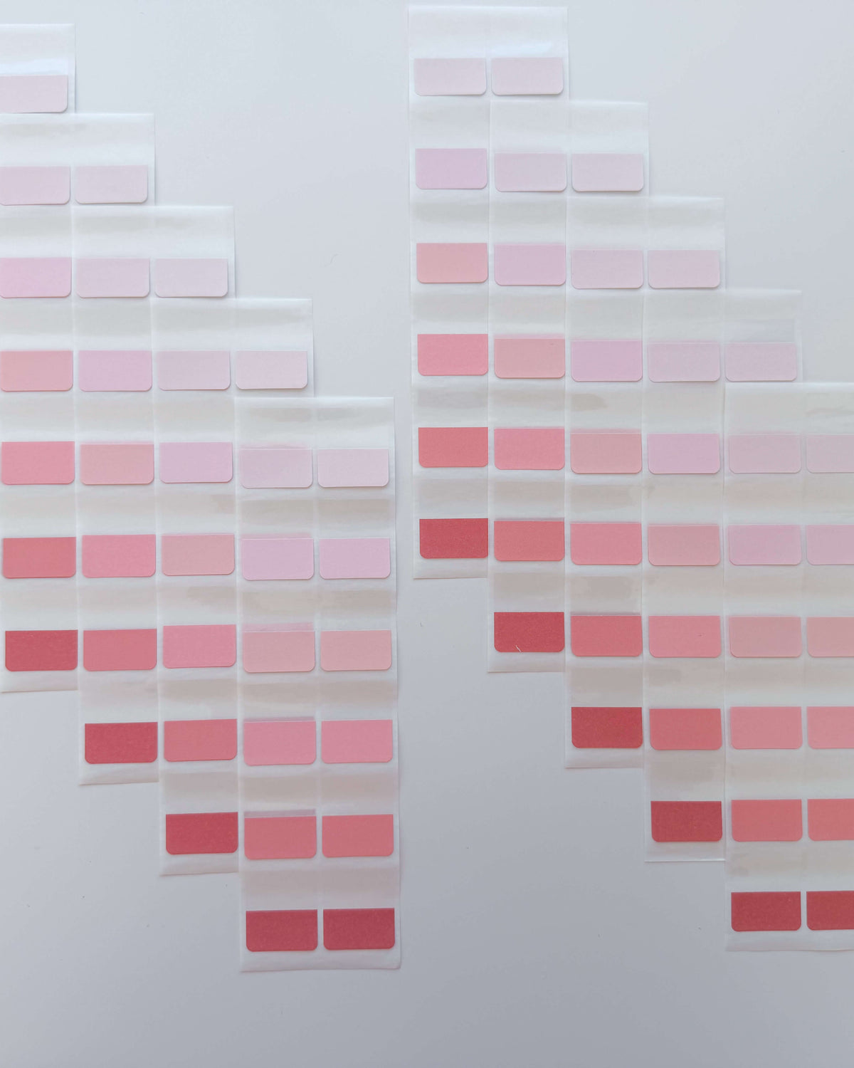 Peach gradient page markers — tab dividers for discbound planners, close-up