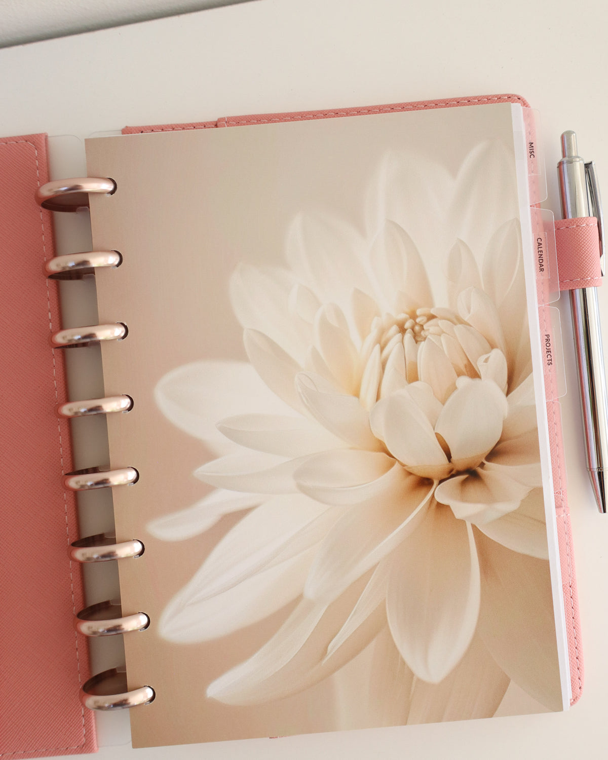 Visual Photo set of 6 — refillable A5 planner insert, close-up
