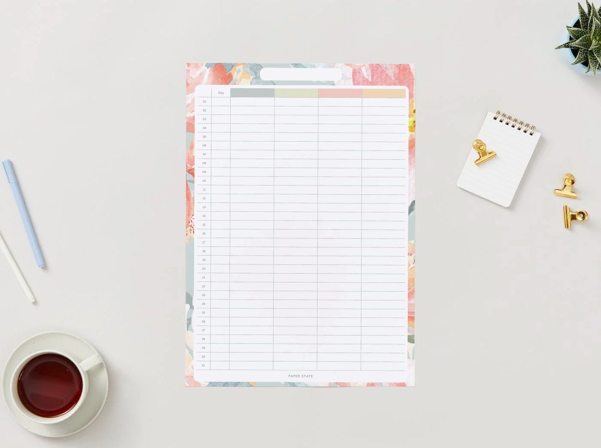 Wall calendars for offline planning