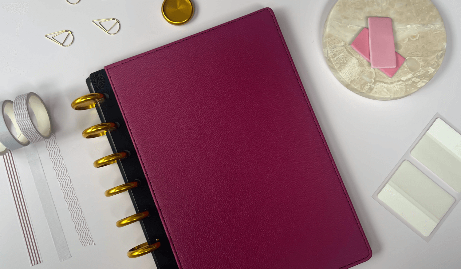 Refillable A5 ring binder planner covers