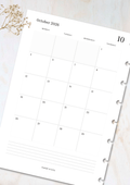 Monthly calendar dated inserts | May 2026 - April 2027