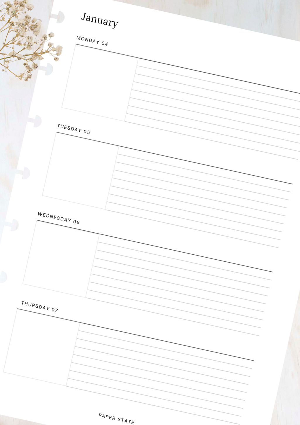 2027 Dated | Weekly journal inserts | 12 months
