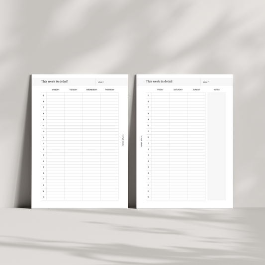 A5 | Ring binder | Insert | WEEKLY PLANNER