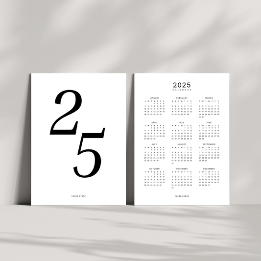 2025 a5 annual planner insert dashboard page calendar