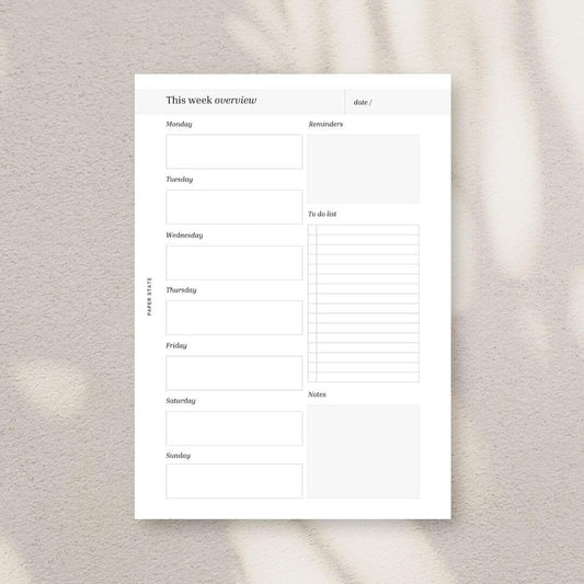 A5 | Ring binder | Insert | WEEKLY PLANNER