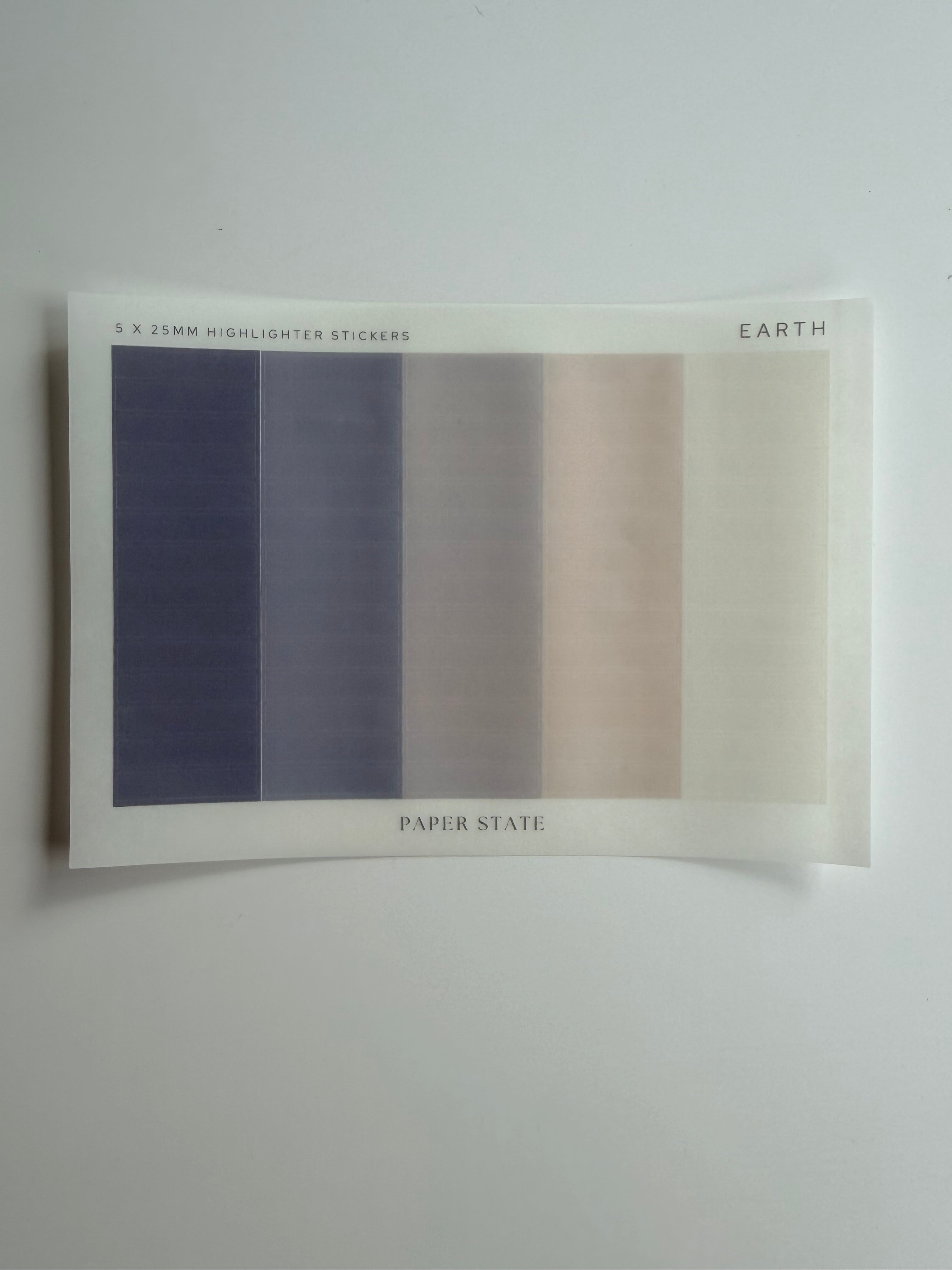 1 sheet | Transparent colour coding stickers | Earth