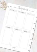 Family meal planning insert set