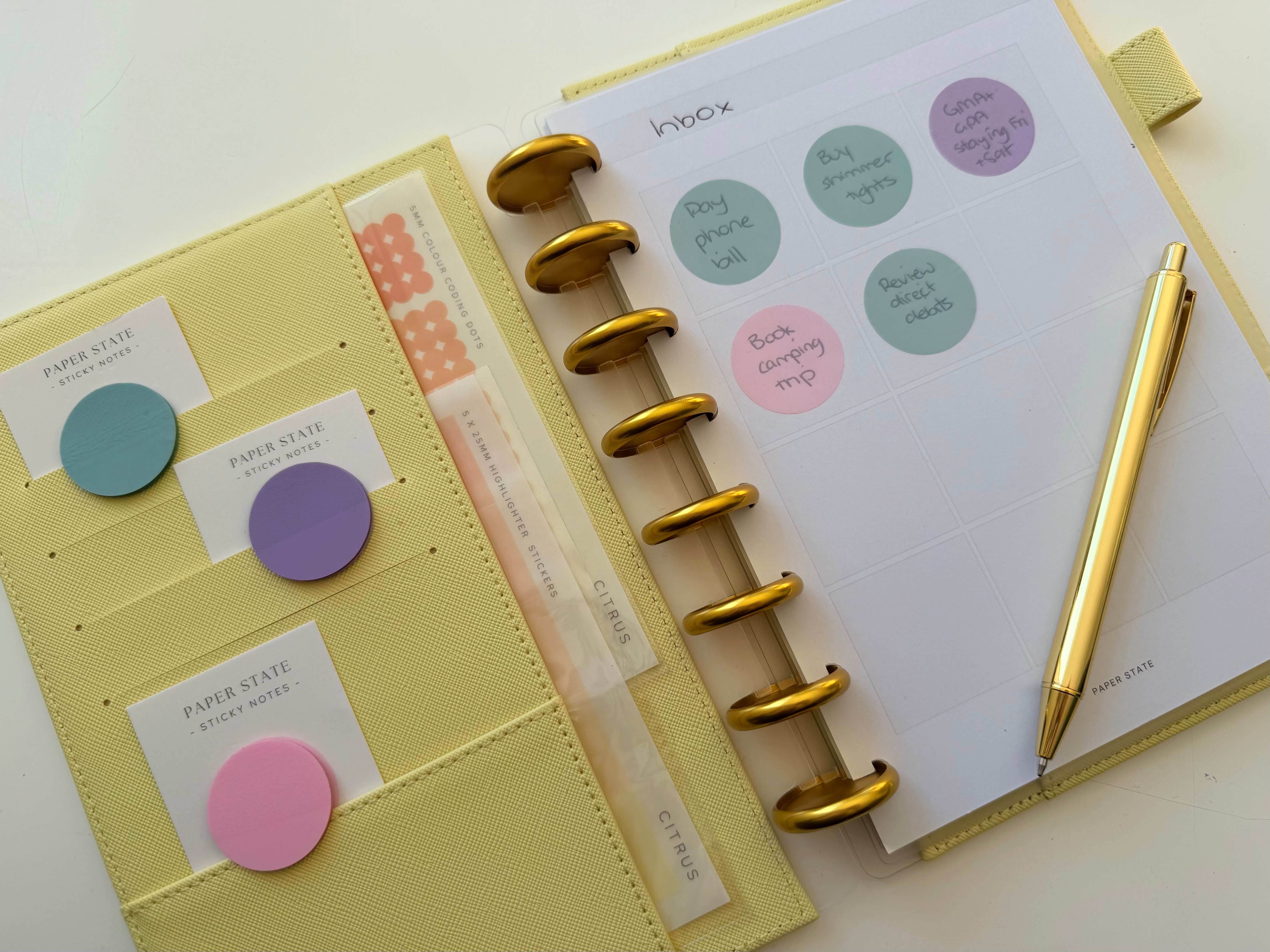 Set of 5 | 3cm transparent sticky notes