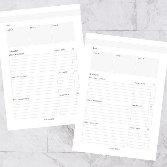A5 | Discbound | Insert | GOALS | 15 sheets
