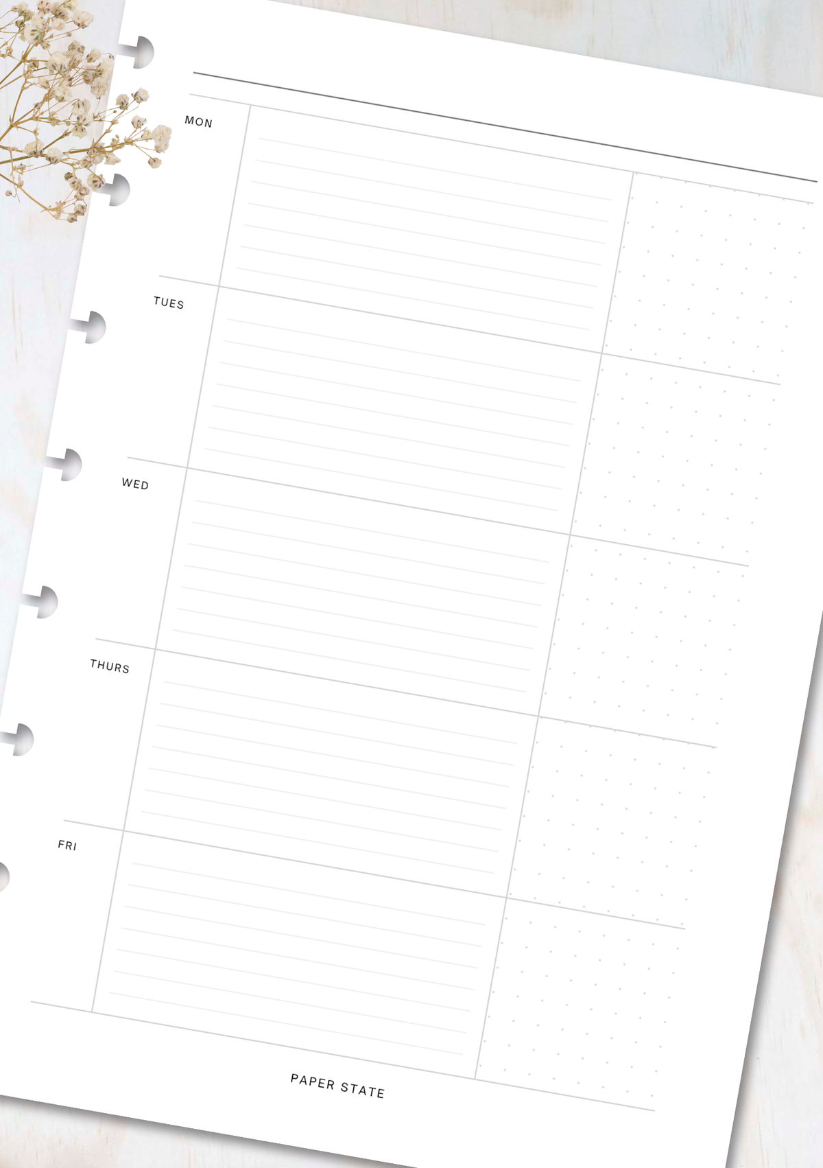 Inserts | Weekly | Work week | Undated | 30 pages