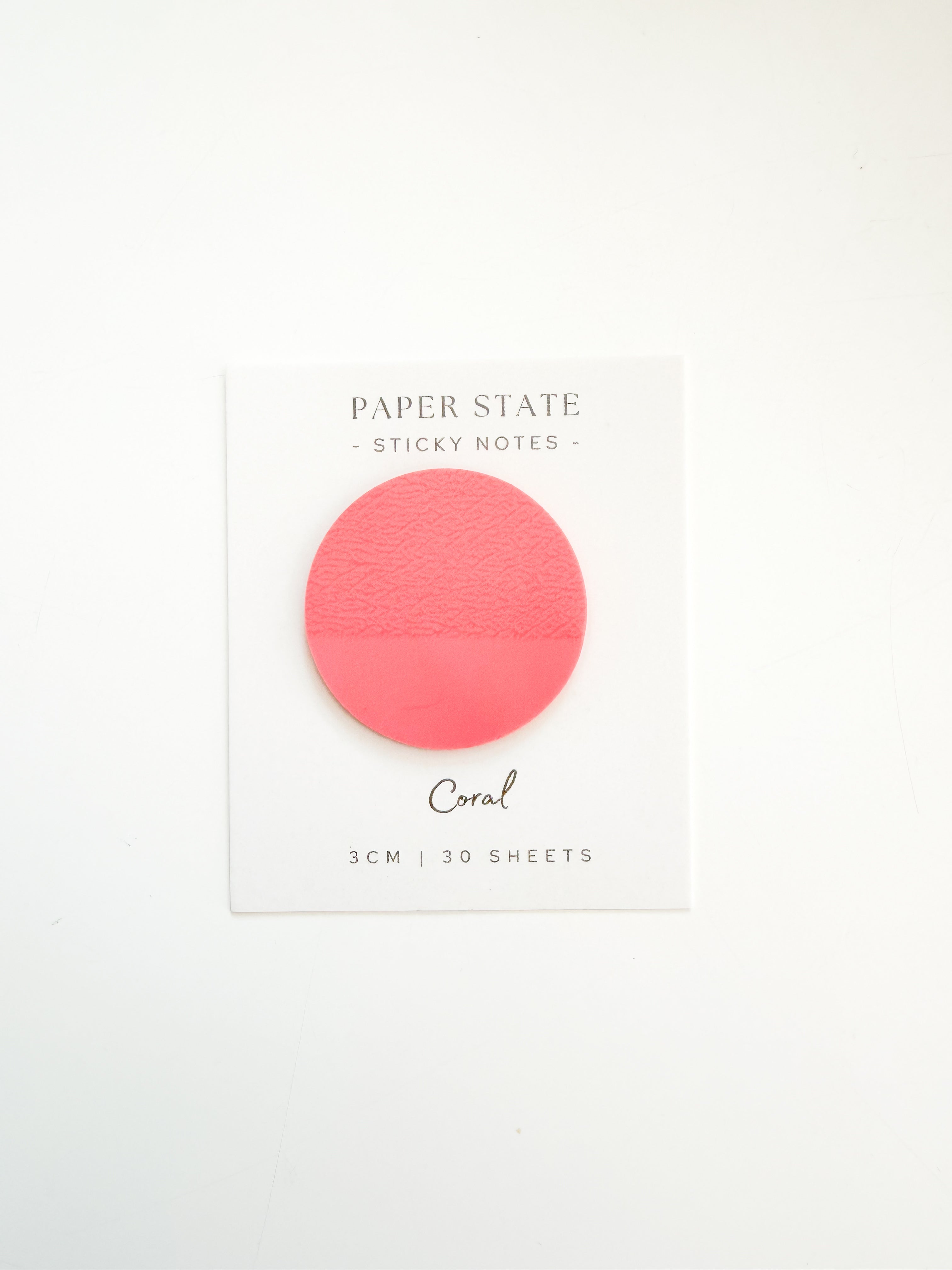 3cm transparent Coral sticky notes