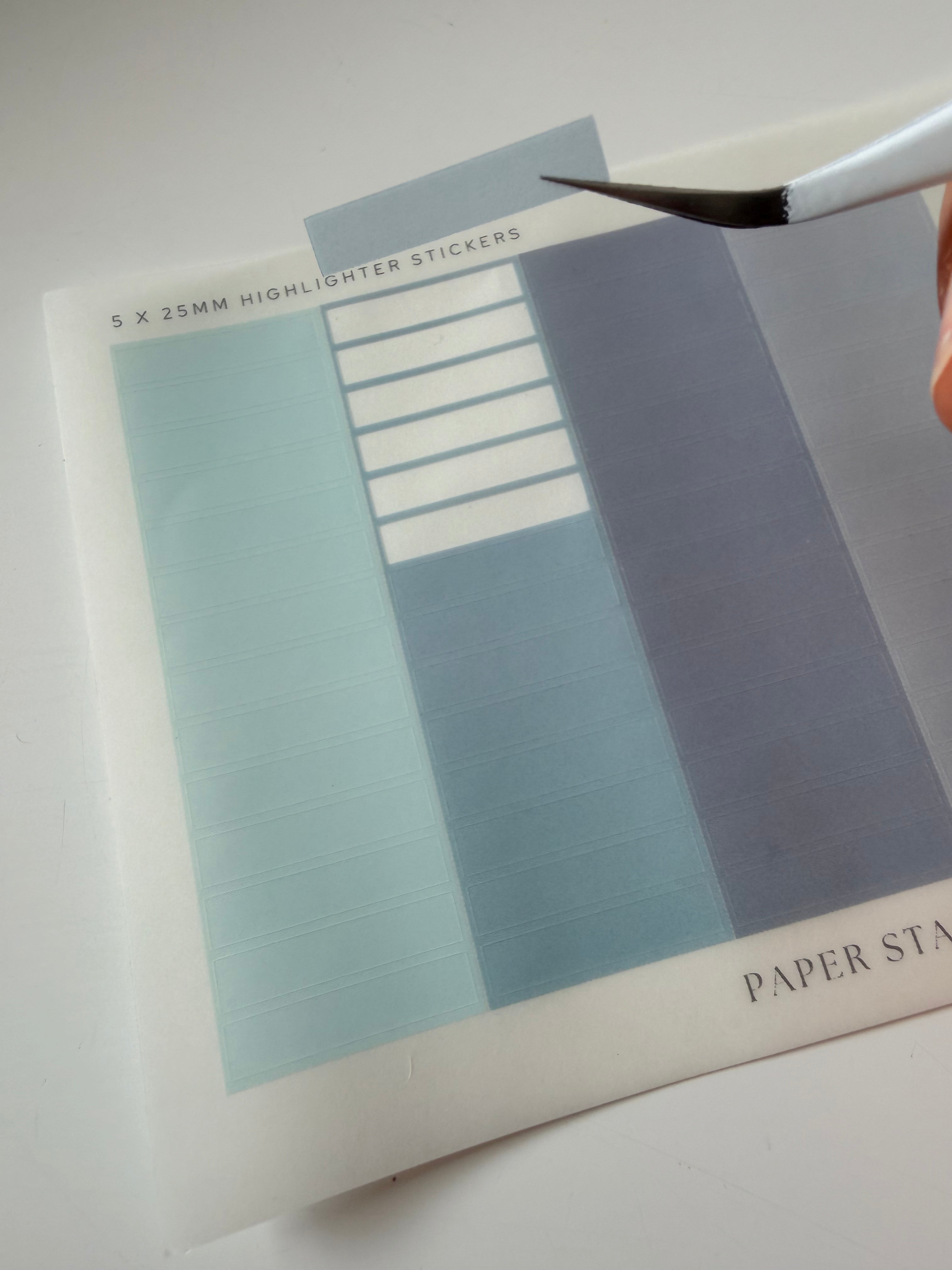 1 sheet | Transparent colour coding stickers | Ocean