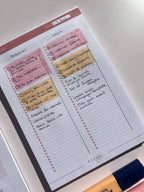 A5 checklist notepad