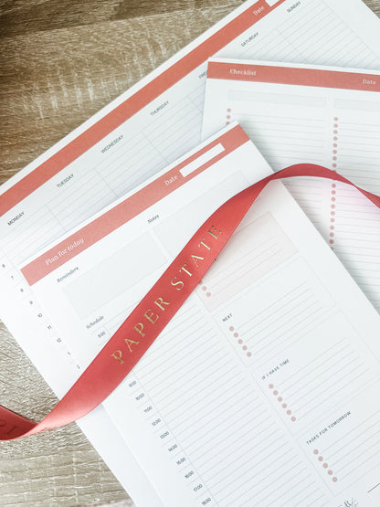 A4 daily planner notepad