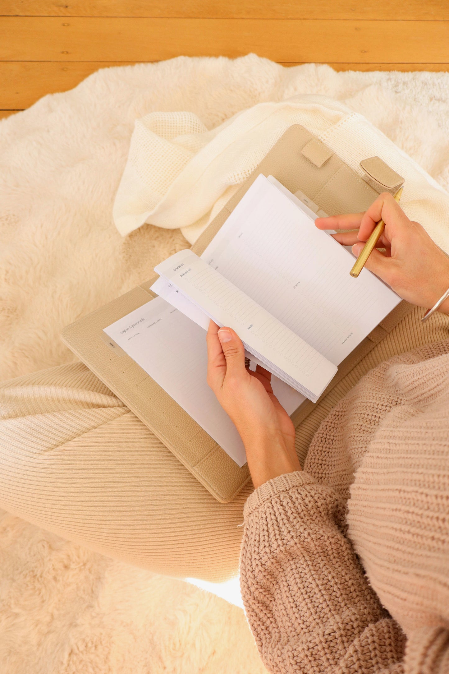 Beige wrap cover