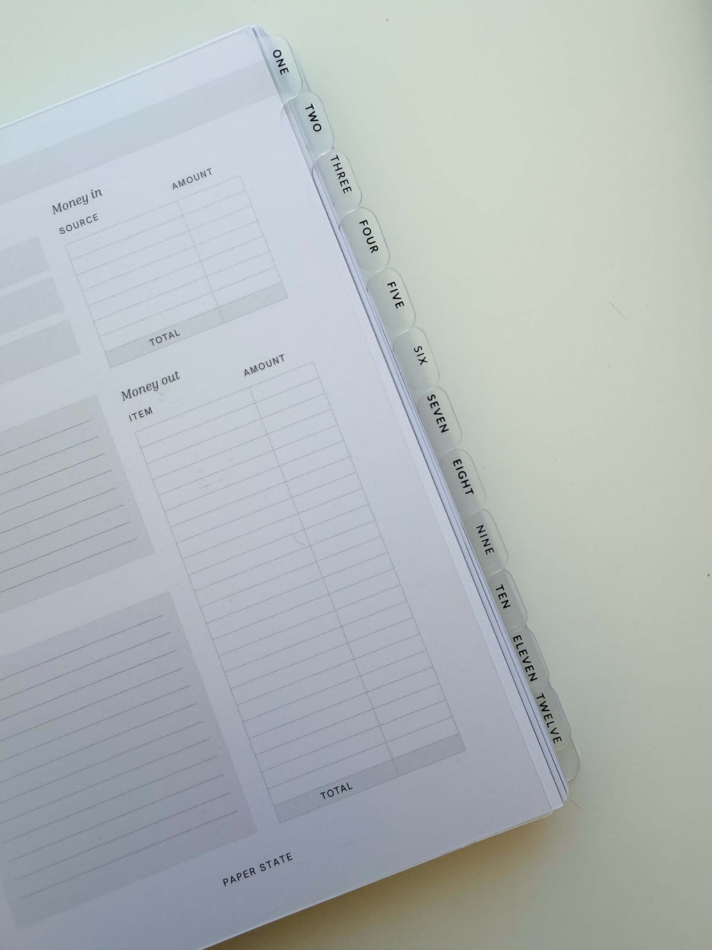 Numbered transparent divider tabs| 12 tabs