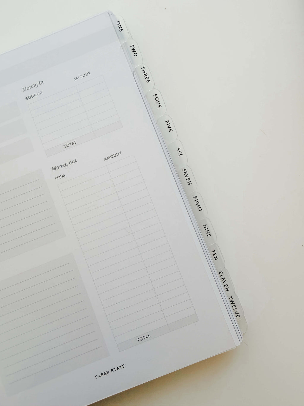 Numbered transparent divider tabs| 12 tabs