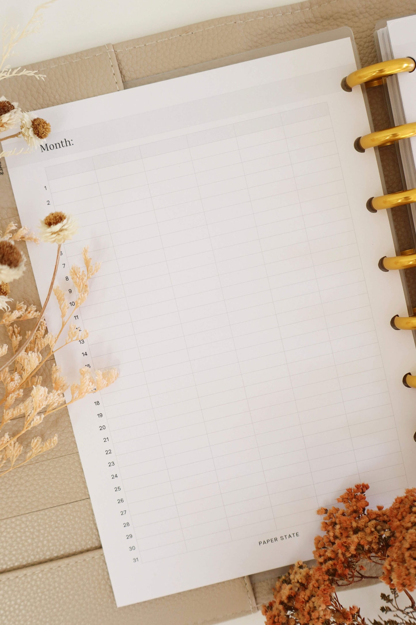 Insert | Monthly undated