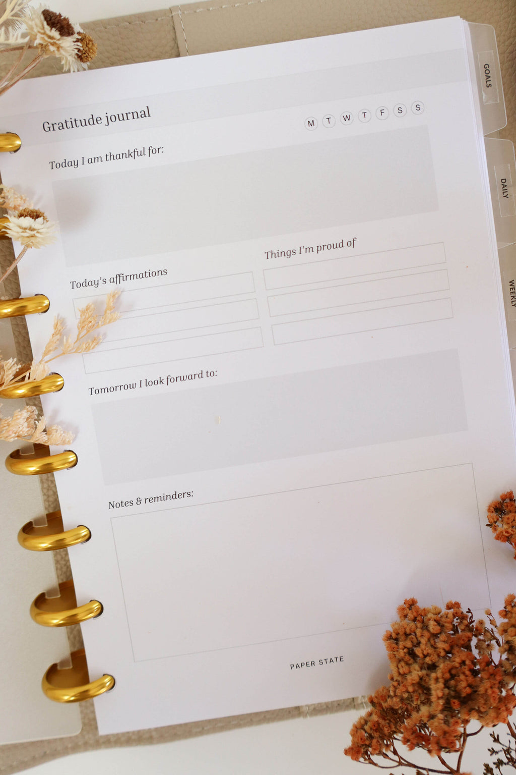 Gratitude daily inserts