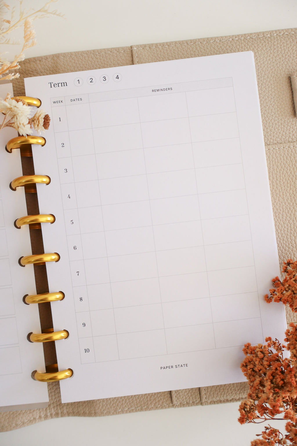 School term planner inserts