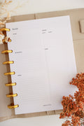 Monthly calendar undated inserts