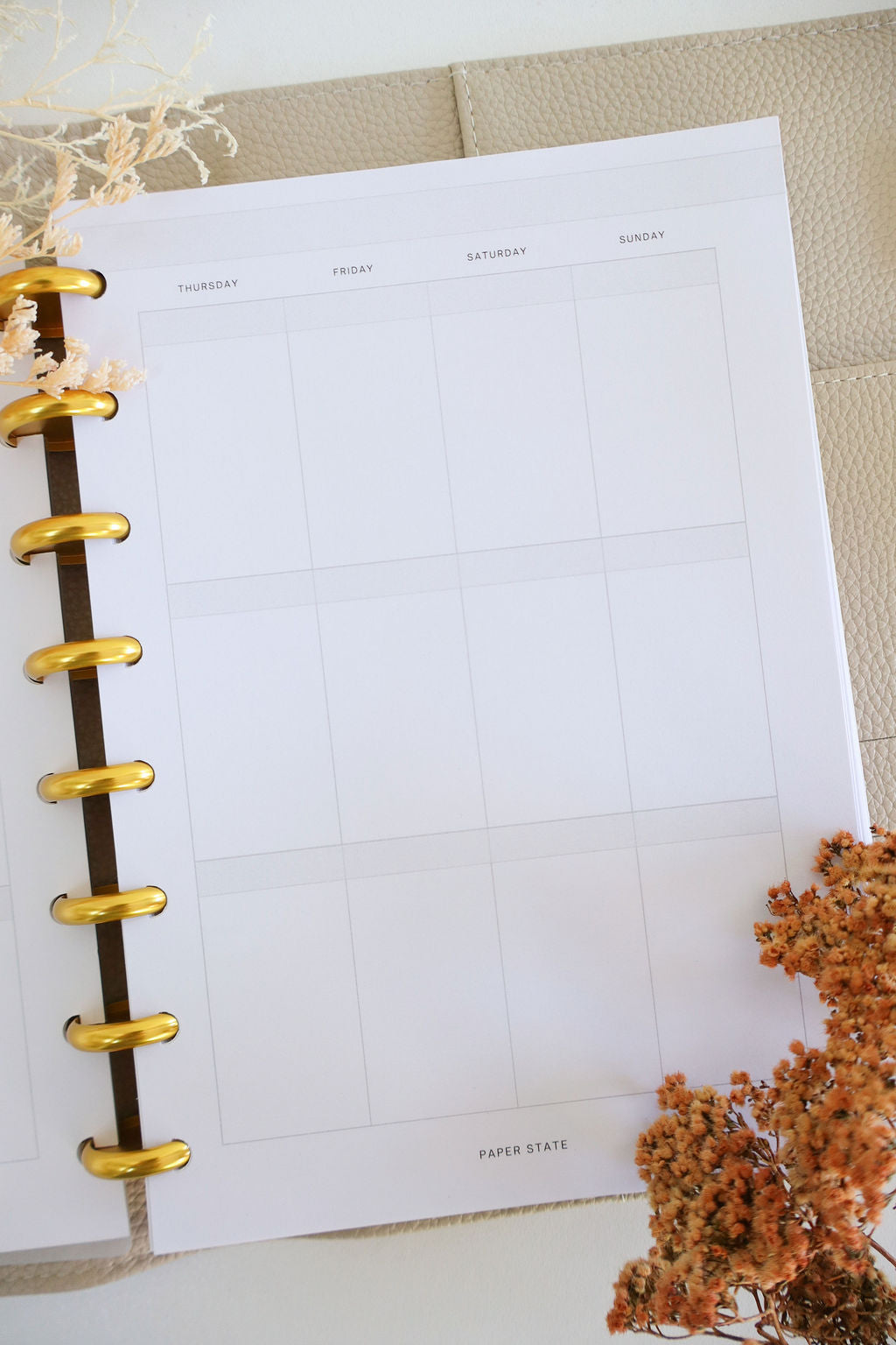 3 section weekly planning inserts