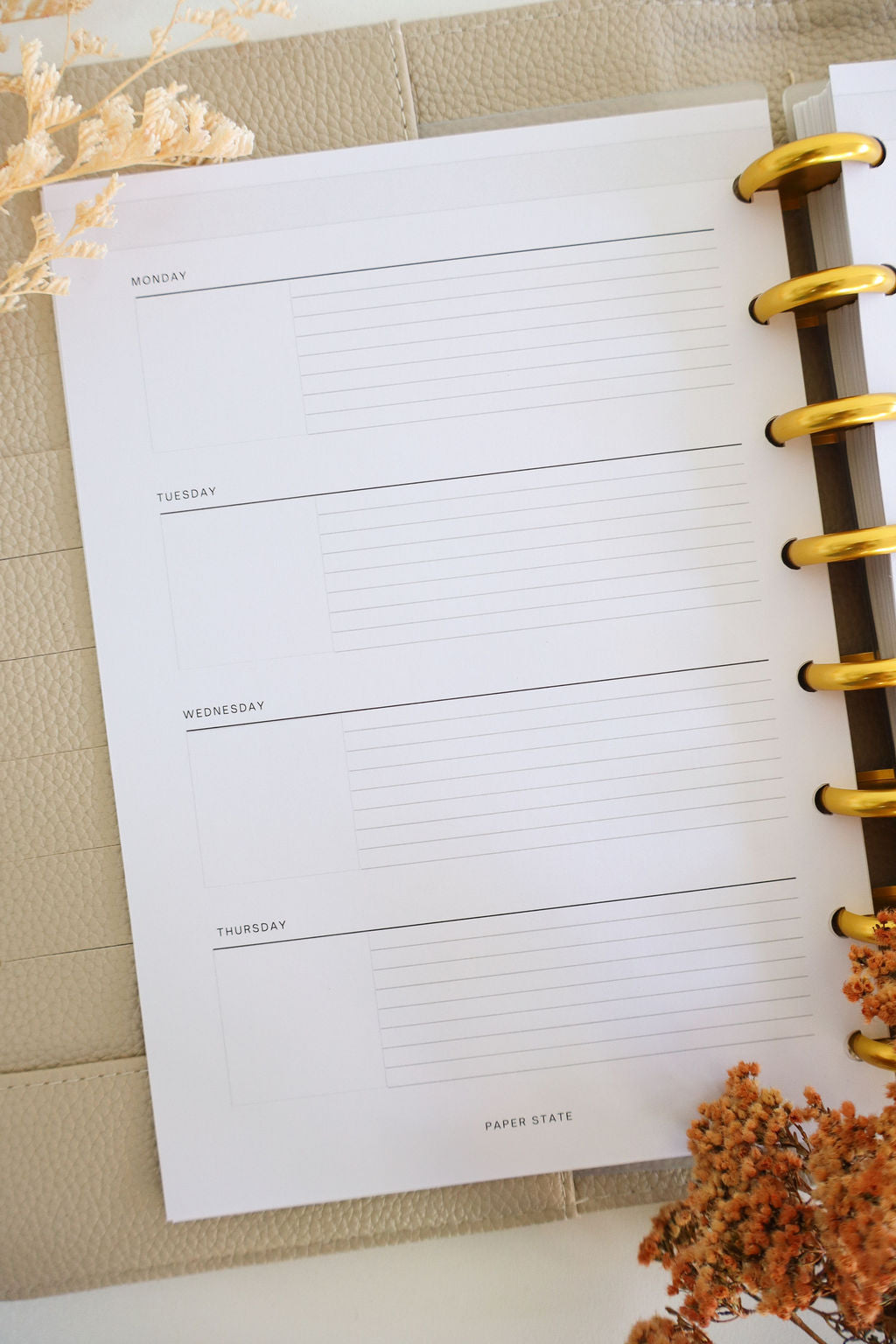 Weekly journal inserts