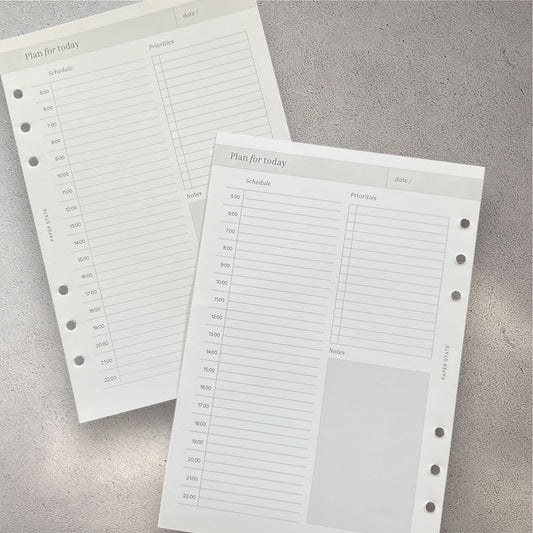 A5 | Ring binder | Insert | DAILY OVERVIEW | 15 sheets