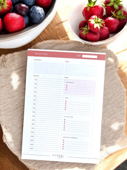 A5 daily planner notepad