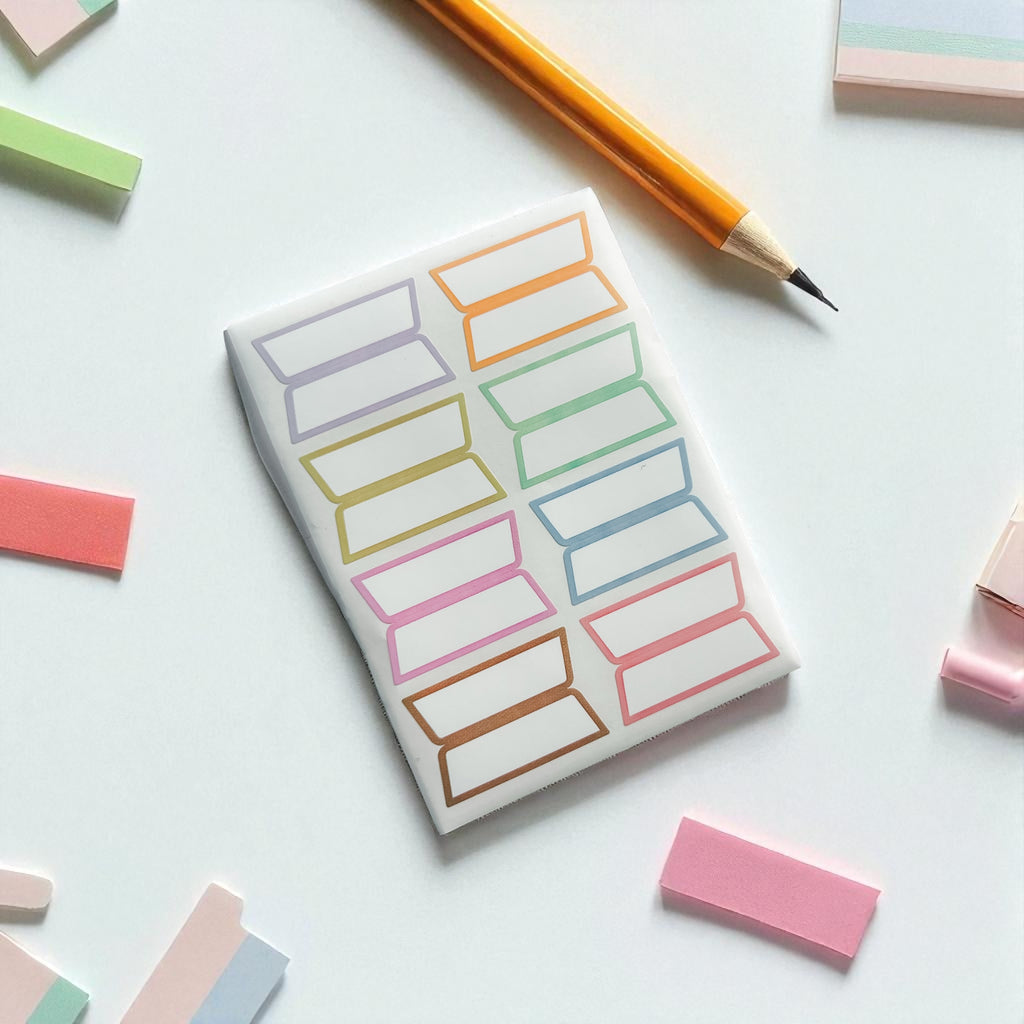 Transparent divider tabs | blank with stickers