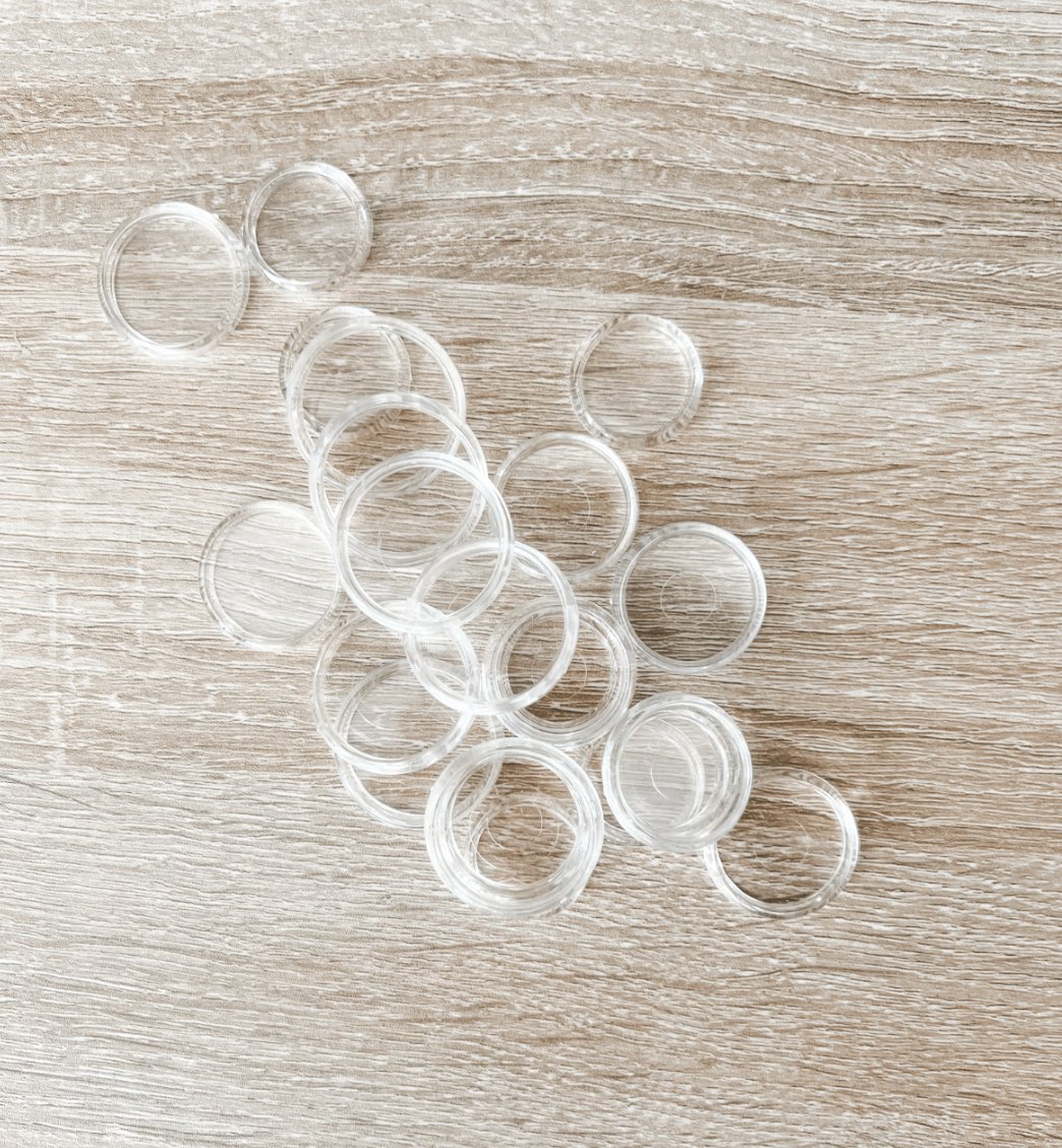 Discbound | Discs | Plastic | Clear | Set of 8 | 24, 28, or 32mm