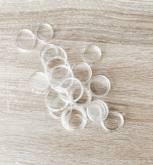 Discbound | Discs | Plastic | Clear | Set of 8 | 24, 28, or 32mm