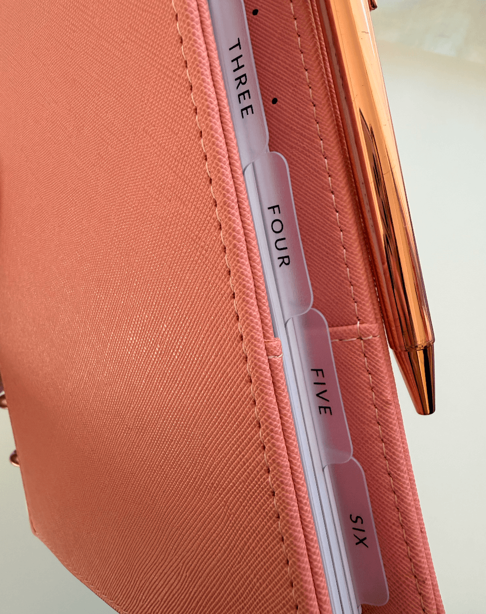 Numbered transparent divider tabs| 6 tabs